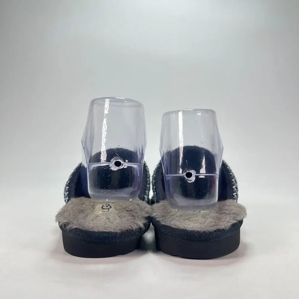 UGG Tasman Clogs Navy Blue Shearling Comfort Suede Slip On Slippers Youth Size 5